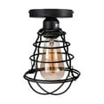 thumbnail image 2 of Lampe de Plafond Industrielle Cage en Fer Forgé Couverture de Plafond, 2 of 10