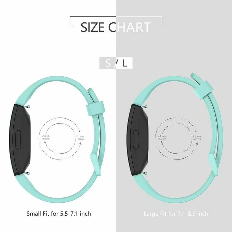 Compatible with Fitbit Inspire/Inspire HR/Inspire 2 and Ace 2 Bands for  Women Men, Sports Soft Replacement Wristband for Fitbit Inspire/Inspire HR/Ace  2, Large Small 