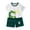 Dark Green, variant on Hienoo Boys Summer Outfits Short Slevee Active Graphic Tee and Shorts Set