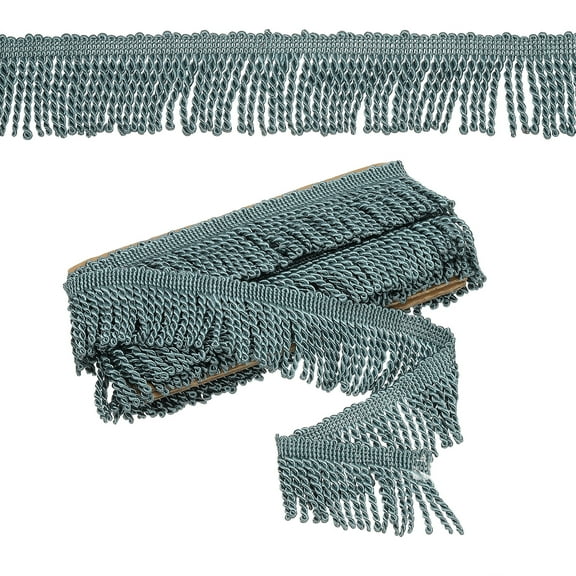 Dark Blue Fringe Trim, 5 Yards x 65mm Fringe Trim Curtain Tassel Fringe Trim Fabric Trims Sewing for Curtain Sofa Clothes DIY Decoration