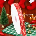 thumbnail image 6 of YIKA 2cm Polyester Hot Stamping Christmas Gift Ribbon Christmas Day Decoration Ribbon Holiday Fine Decoration Christmas Decorations Red, 6 of 6