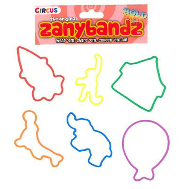 Circus Animals Zany Bandz 24 Pack Silly Rubber Bands 