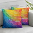 thumbnail image 3 of JRXY Pillow Covers Art Rainbow LGBT Print Throw Pillow Covers Farmhouse Pillowcase Home Decor Living Room House Decorative Cushion Case for Couch 2 pcs White, 3 of 7