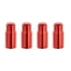 thumbnail image 1 of Paquete de 4 tapones para válvulas Presta de bicicleta, aluminio anodizado, para Presta/Schrader Presta rojo, 1 of 7