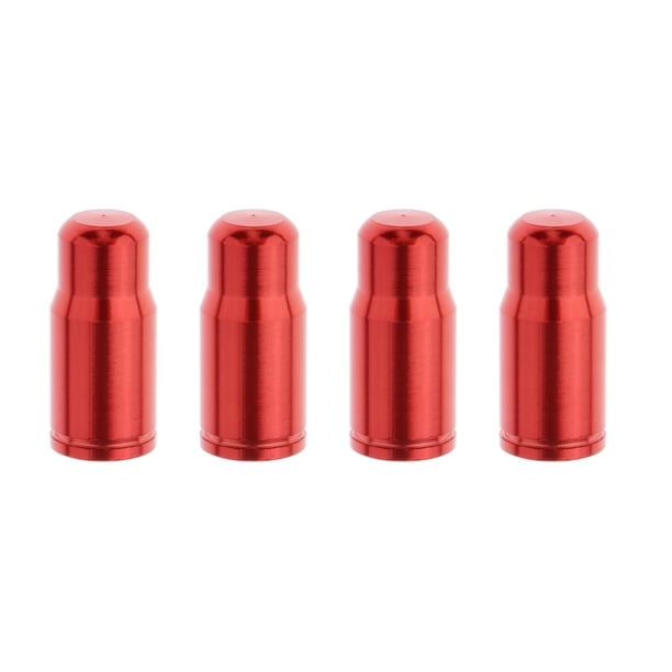 Paquete de 4 tapones para válvulas Presta de bicicleta, aluminio anodizado, para Presta/Schrader Presta rojo