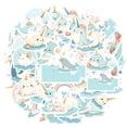 thumbnail image 2 of 35pcs Friendly Narwhal Stickers Ocean Animal Stickers Cartoon PVC for Laptops Phones Notebooks, 2 of 9