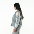 thumbnail image 3 of Women's The Wild Collective Denim Detroit Lions Denim Varsity Full-Snap Jacket, 3 of 4