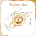 thumbnail image 2 of 20 Pcs 201 Stainless Steel Snap Button Clasps Real 24K Gold Plated Ball and Socket Snap Clasps Round Clasps with 2 Holes Fastener Clasp Connector for DIY Bracelet Necklace, 2 of 7