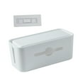thumbnail image 5 of HORIALENCE 1Pack White Rectangular ABS Cable Management Box for Desk Cord Organizer 11.8X5.3X5.1in, 5 of 8