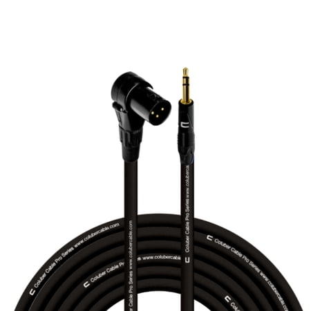 Columber Cable - Right Angle 3-Pin XLR Male to 3.5 TRS Male 3-Pin Connector