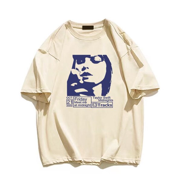Camiseta de Taylor 2023 de algodón para hombre y mujer, camisa informal de gran tamaño, versátil, cuello redondo, estampado de cantantes americanos, 100% xuanjing unisex