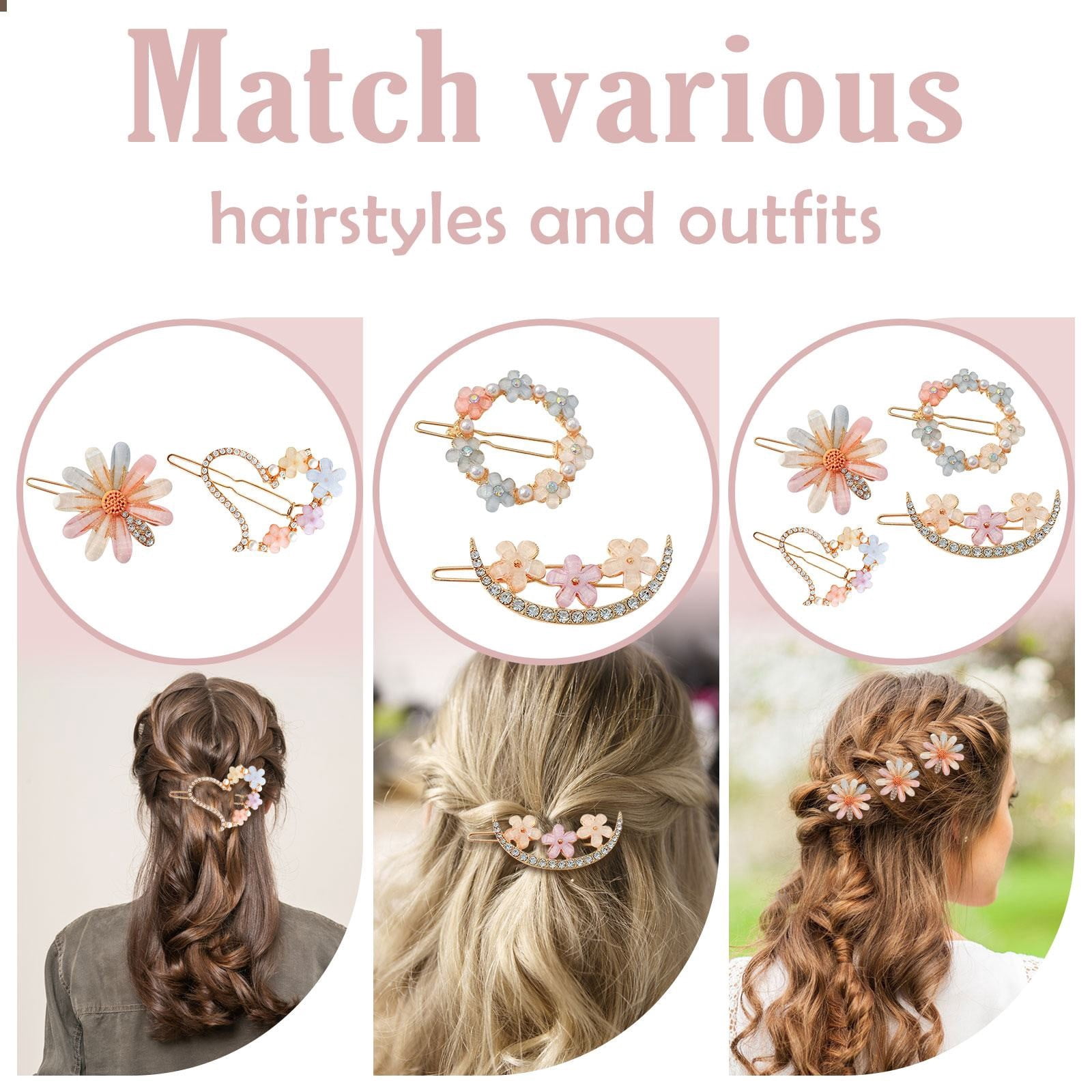 Kids Barrettes for Fine Hair Dolls Head Girls Hair Barrettes Metal French Clip Barrette Vintage Slides Lot Metal Hair Clips Barrettes Lot of Vintage Hair Barrettes Little Girls Hair Barrettes And