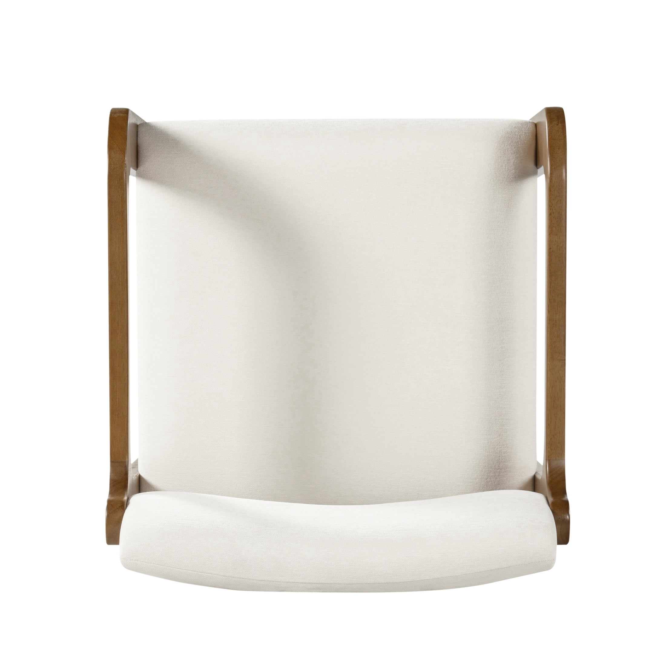 Christopher Knight Home Modern Upholstered Dining Chairs with Wood Frame, Walnut+Beige, Set of 6