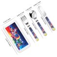 thumbnail image 2 of Saiise Mario Print 3 Piece Cutlery Set – Metal, Reusable Children's Knife, Fork & Spoon, Kids-Size, Made from Food-Safe Stainless Steel & ABS Plastic, 2 of 8