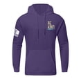 thumbnail image 2 of Men's Oversized Print Hooded Sweatshirt, BE KIND EVERYONE YOU MEET IS FIGHTING A BATTLE YOU KNOW NOTHING ABOUT Flag Letter Graphic Long Sleeve Loose Fit Hoodie,Purple,XL, 2 of 6