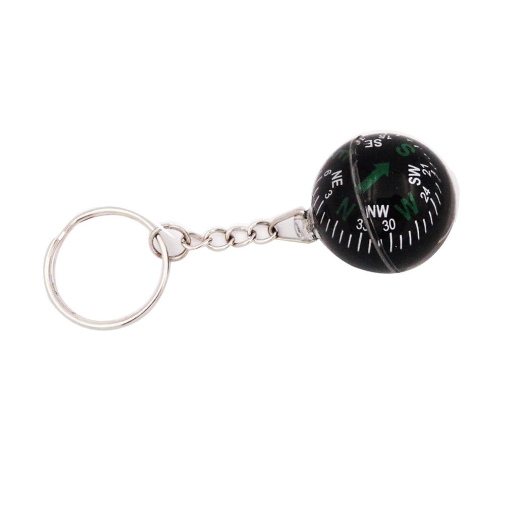 Crystal Ball Compass Keychain 28mm Liquid Filled Compass For Hiking