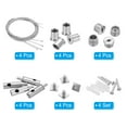 thumbnail image 3 of Unique Bargains Steel Cable Hanging Fixture Ceiling Stud Wire Rope Kit for LED Panel Fixing, 4 Set, 3 of 5