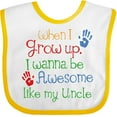 thumbnail image 3 of Inktastic Awesome Like My Uncle Boys or Girls Baby Bib, 3 of 4