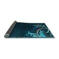 thumbnail image 2 of Ahgly Company Indoor Round Oriental Light Blue Asian Inspired Area Rugs, 8' Round, 2 of 4