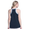 thumbnail image 2 of Women's G-III 4Her by Carl Banks Navy Tampa Bay Rays Curveball Racerback Tank Top, 2 of 2