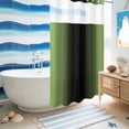 thumbnail image 5 of No Hook Shower Curtain, Dark Sea Green Black Ombre Shower Curtains for Bathroom with See Through Top Window, Modern Gradient Abstract Art Waterproof & Washable Bath Curtain Stand Up Stall 36"x72", 5 of 9