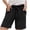 Black, variant on Women Casual High Waisted Drawstring Wide Leg Womens Gauze Short Shorts (Black, S)