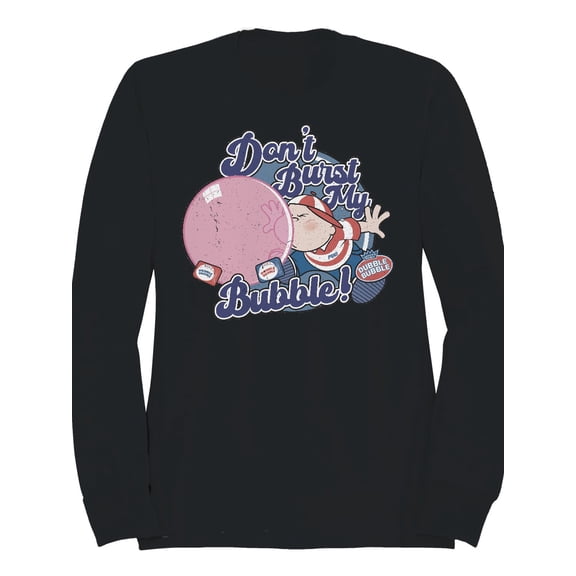 Officially Licensed Dubble Bubble Don't Burst My Bubble - Retro Design Men's Sweatshirt