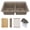 Concrete, variant on Karran 33" Top Mount Double Bowl Quartz Kitchen Sink Kit in Brown