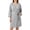 A-Gray, variant on Robe for Women 3/4 Sleeves Lace Trim Knit Lightweight Knee Length Bathrobe Soft Sleepwear Robe with Pockets