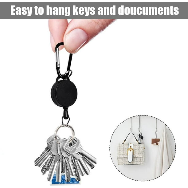 Retractable Badge Holder, 3 Pcs Retractable Key Chain, Badge Reel