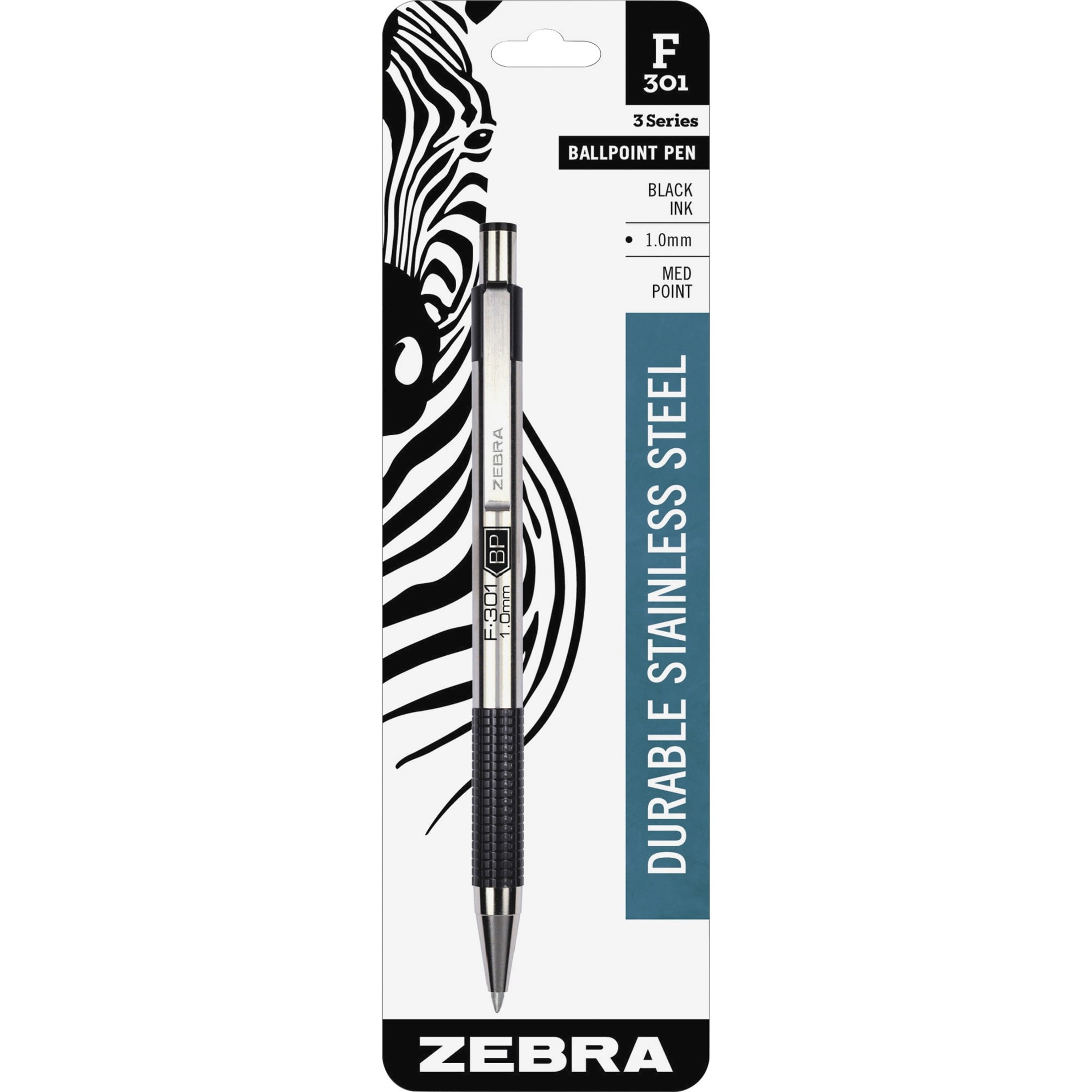 Zebra Pen, ZEB27211, F-301 Stainless Steel Pens, 1 Each