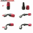 thumbnail image 2 of AN20-0-Oil Hose End Adapter Kit, Universal, Straight, Heavy Duty, Fuel Percussion, Black, Red, 2 of 3