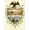 thumbnail image 1 of 24"x36" Gallery Poster, Oregon state coat of arms (illustrated, 1876), 1 of 1