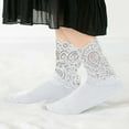 thumbnail image 5 of WTXUE Slouchy Socks, Women Autumn and Winter Matching Lace Thickened Warm Mid Tube Socks Women Thick Socks, White, 5 of 7