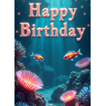 thumbnail image 4 of Underwater Themed Happy Birthday Backdrop Banner with Colorful Fish and Coral Elements Party Supplies Photography Props Birthday Decoration Birthday Party Decorations, 4 of 7