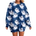 thumbnail image 7 of Duqingm Halloween Shirts for Women 2026 Long Sleeve Funny Graphic T-Shirt Casual Crewneck Tunic Tops Halloween Costumes Adult,S, 7 of 7