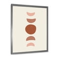 thumbnail image 2 of Designart 'Minimal Moon Phases On White' Modern Framed Art Print, 2 of 4