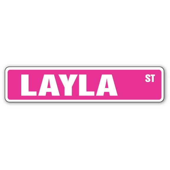 LAYLA Street Sign Childrens Name Room Sign | Indoor/Outdoor |  24" Wide