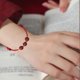 thumbnail image 4 of Pulsera de cuerda de la suerte, pulsera ajustable roja, nudos trenzados a mano protección fe unisex, 4 of 5