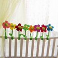 thumbnail image 2 of 8Pcs Plush Flower Bendable Stems Curtain Buckle Artificial Sunflower Tiebacks Plush Daisy Flower Bouquet with Happy Smiley Face Plushie Gift compatib, 2 of 4
