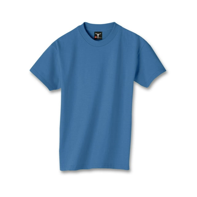 Hanes Beefy-T Boy`s T-Shirt, S, Denim Blue