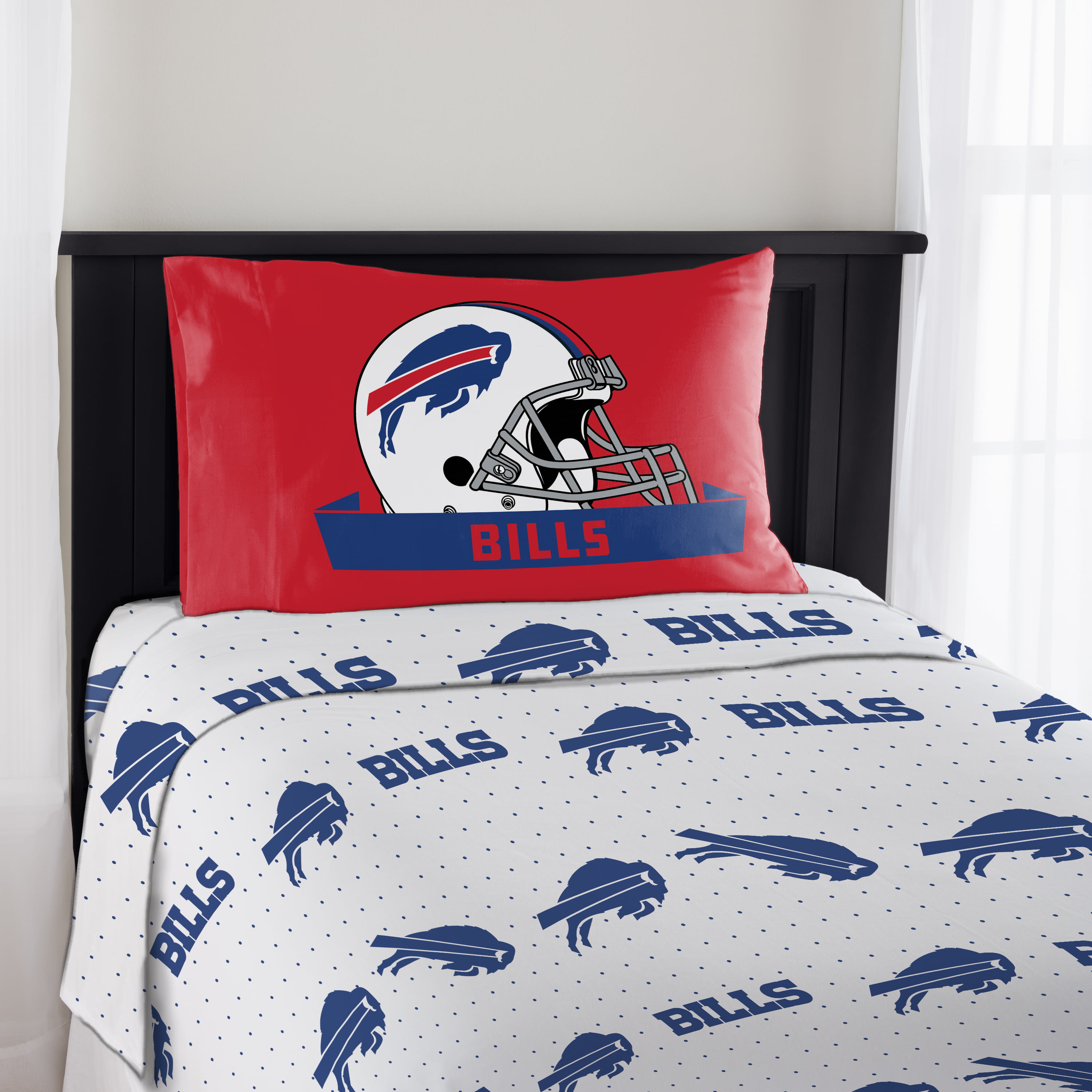 Maiden Abe Med det samme NFL Buffalo Bills Monument Twin Sheet Set - Walmart.com