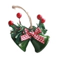 thumbnail image 3 of Adornos de campana de Navidad, decoración colgante de Navidad, colgantes de campanas de de Navidad, campana de puerta de Metal, corona para , Verde, 3 of 8