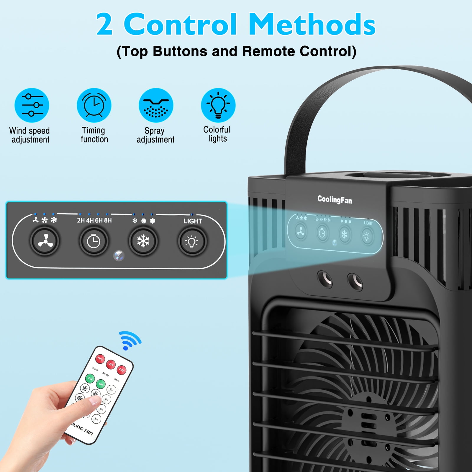 Teanyotink Portable Air Conditioner, Black
