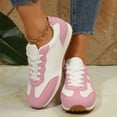 thumbnail image 2 of Fashion Sneakers for Women Color Block Casual Running Shoes Lace up Nonslip Workout Athletic Walking Tennis Shoes Pink Size 9, 2 of 6