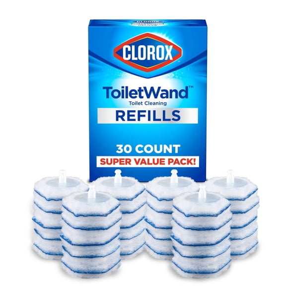 Clorox ToiletWand Toilet Cleaning Refills, Super Value Pack, 30 Count