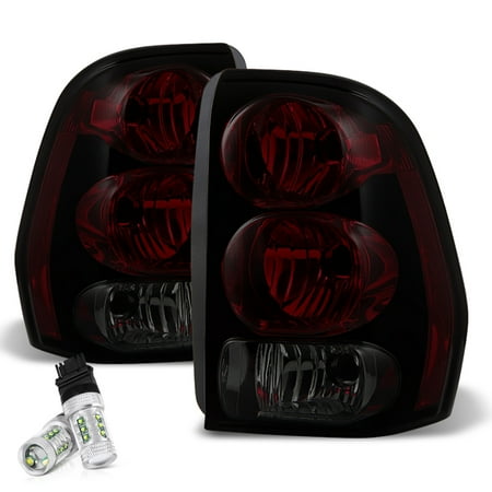 VIPMOTOZ Smoke Black Housing OE-Style Tail Light Lamp Assembly For 2002-2009 Chevy Trailblazer & EXT
