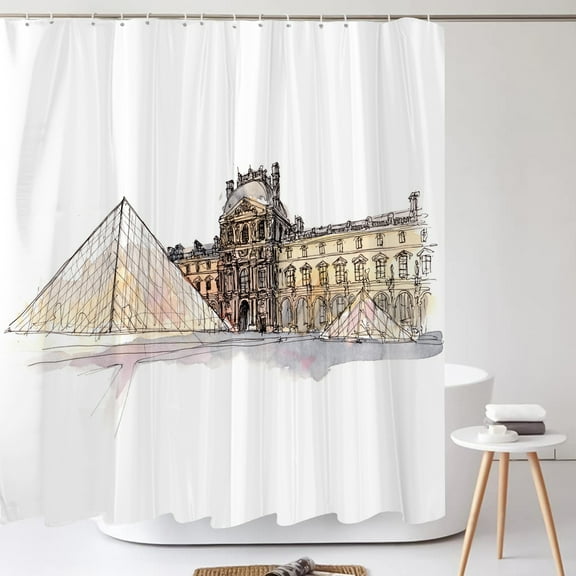 Nordic style Painting landscape Shower Curtain Abstract Art Waterproof Polyester
