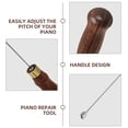 thumbnail image 3 of CATIEBYE 1Set Brown Wood and Metal Piano Tuning Wrench Tool Kit for Effective Piano Maintenance, 3 of 8