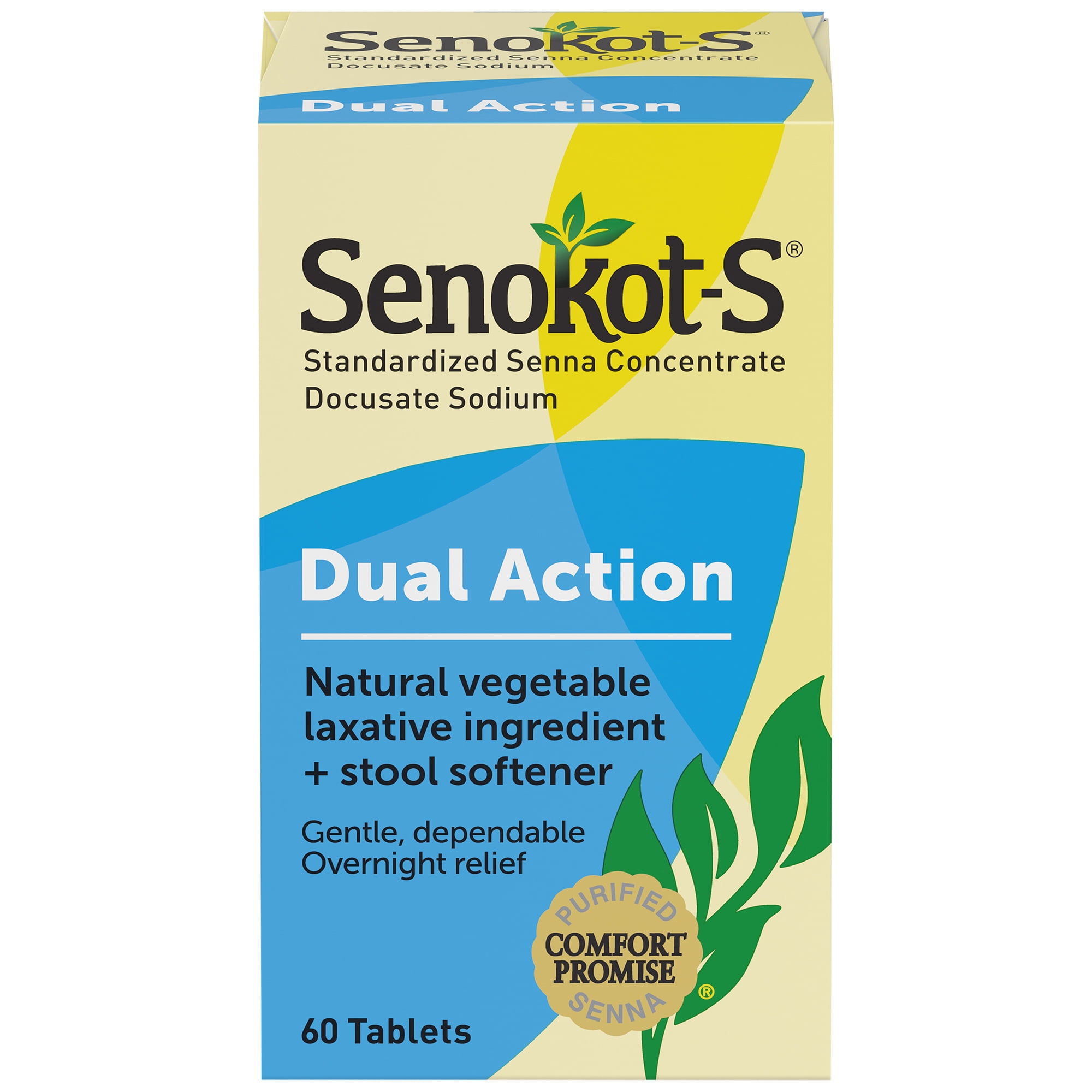 Senokot-S® Dual Action Standardized Senna Concentrate, Docusate Sodium Tablets, 60 Ct